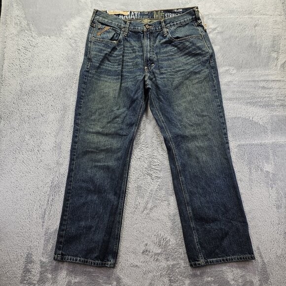 Ariat M5 Low-Rise Slim Straight Leg Dark Jeans Men's 36x30 Western Workwear